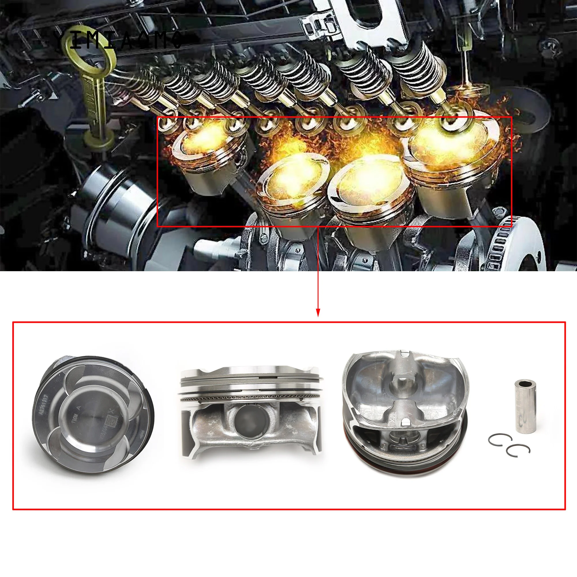 

Piston Assembly Oversized 0.50MM For MERCEDES-BENZ W204 2008-2014 A205 C204 S205 2014-2020