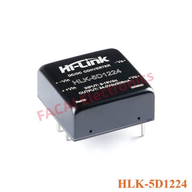 DC-DC Isolated Converter Power Supply Module 5W DC DC 12V to 15V/5V/12V 24v to 5V/12V HLK-5D2405/5D1205/5D1212/5D1215/5D2412