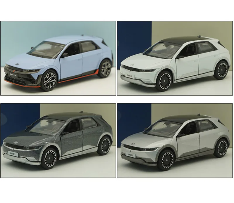 1/38 Original nueva llegada precio especial Diecast Metal coreano IONIQ 5 modelo de coche muebles colección de exhibición juguetes para niños