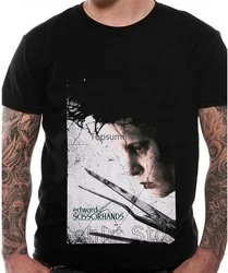 Funny Print Men T Shirt Women Cool Tshirt Edward Scissorhands Profile Poster T-Shirt Classic Tim Burton Movie