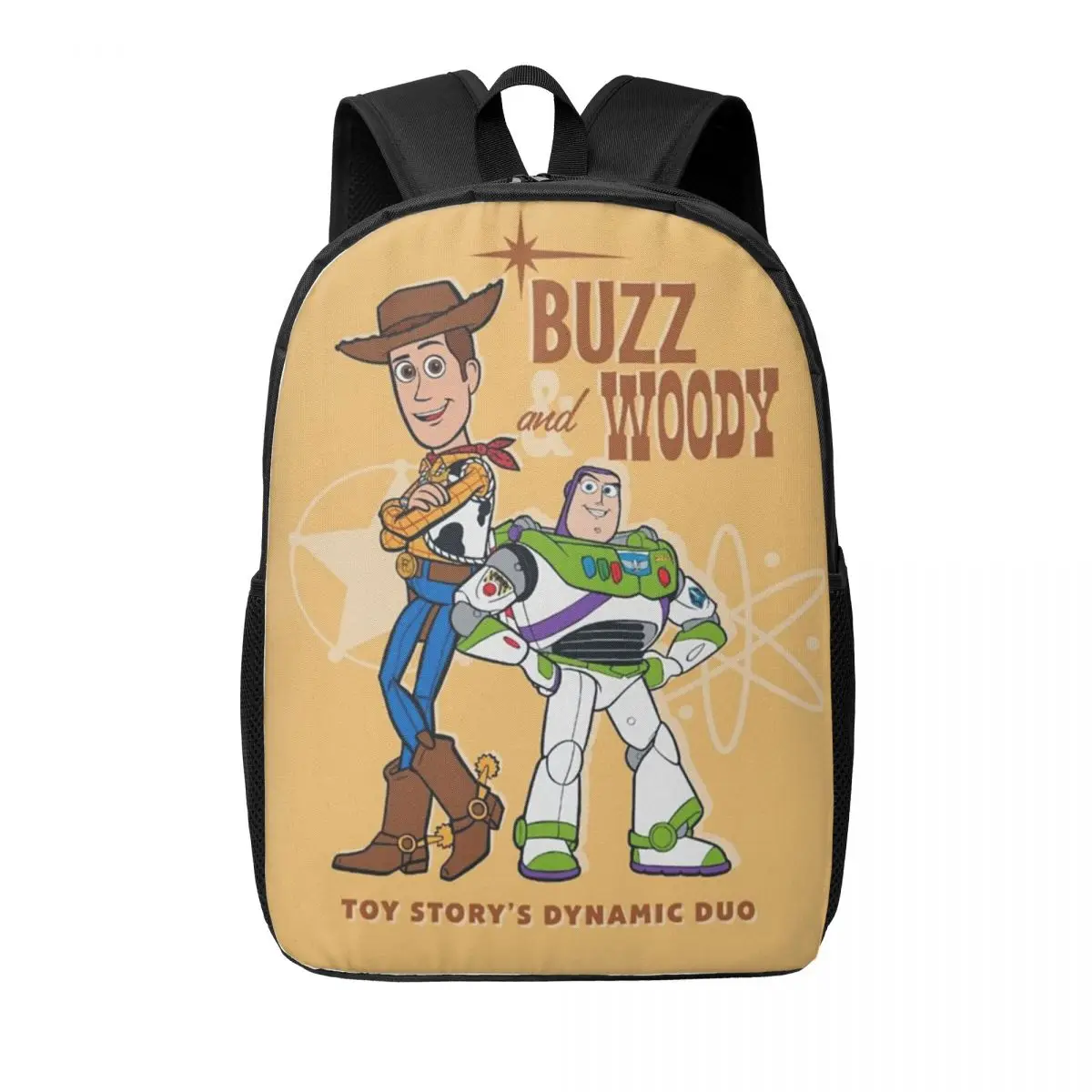 Custom Toys Story Woody And Buzz Cartoon Backpack for Men Women College School Students Bookbag Fits 15 Inch Laptop Bags