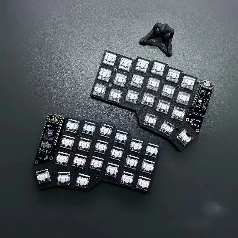 Corne Mini 3X6 Dual Axis Split Keyboard Kit Custom Hot-swap Zmk Bluetooth OLED and Nice View Screen 5-layer for MX /choc Switch