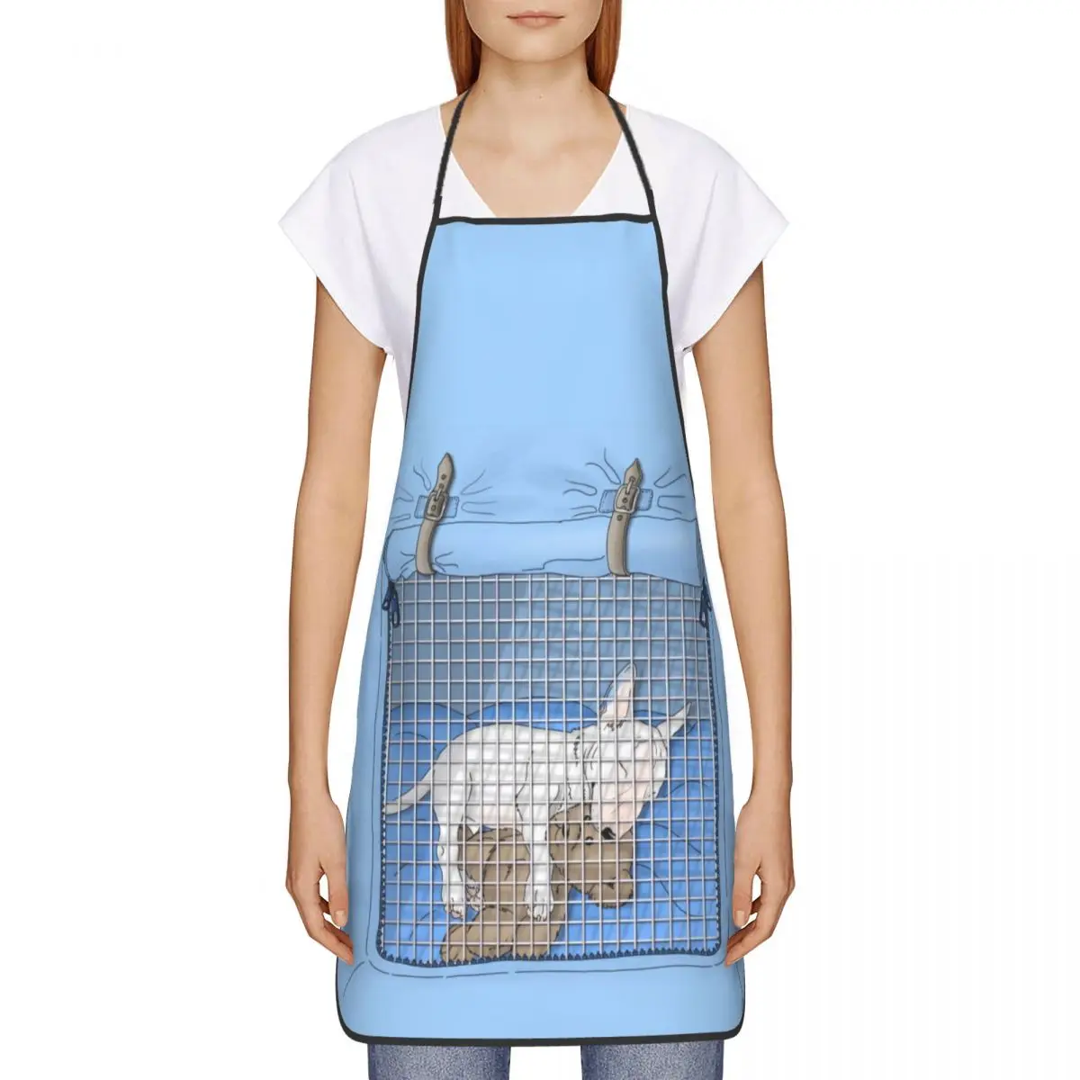 Cute Bull Terrier Apron for Women Men Unisex Bib Puppy Dog Kitchen Cooking Tablier Cuisine Chef Baking