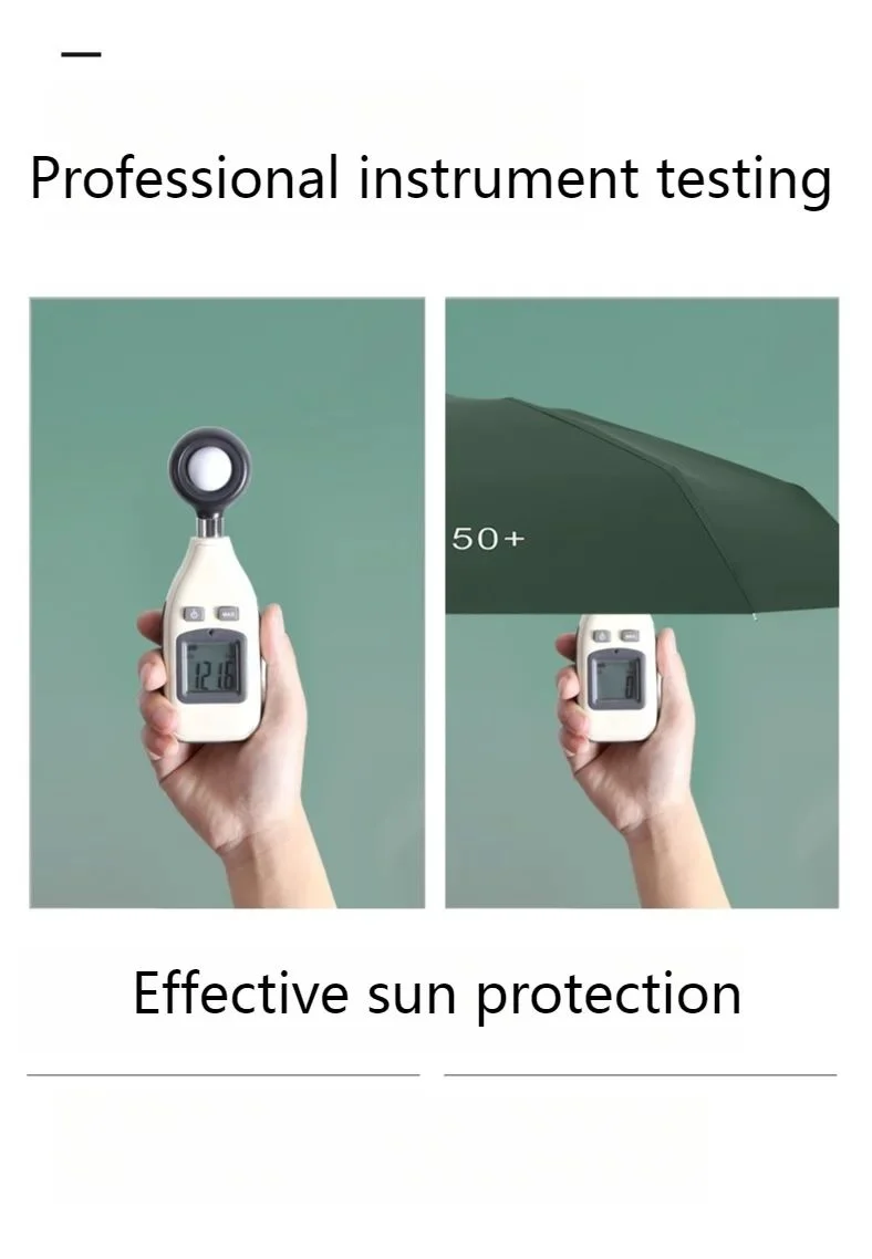 Günstige Aktion Mini Sonnenschirm Taschen-Regenschirm Vinyl Faltbar UV-Schutz Sonnenschutz Taschen-Sonnenschirm – Detail 10