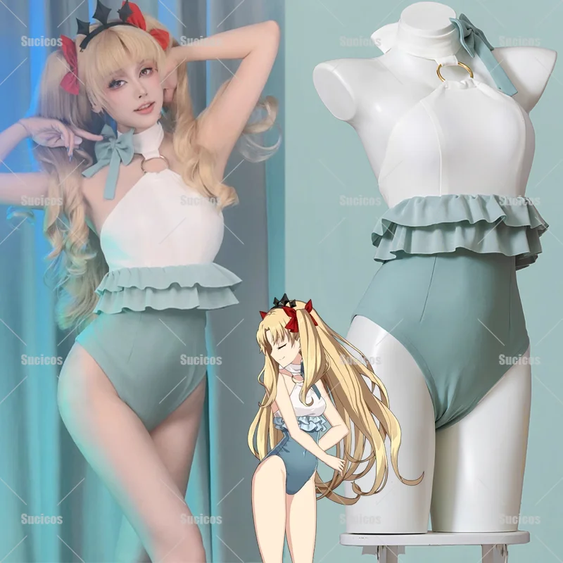 Игры FGO Space Ereshkigal Косплей Костюм Купальник Парик Ereshkigal Купальный костюм для Хэллоуина Карнавальные наряды для взрослых женщин