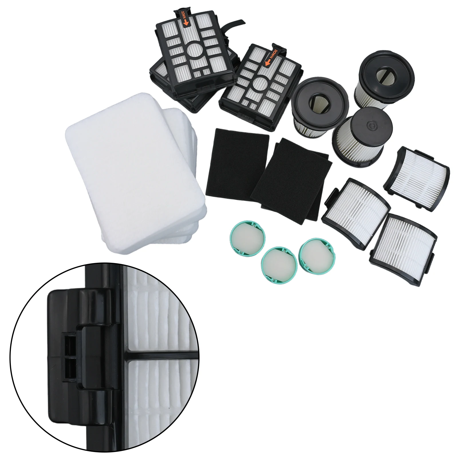 As Shown Detect Pro Vacuum Cleaner Reusable Filters Quick Replacement Washable Filters Compatible Replacement Kit