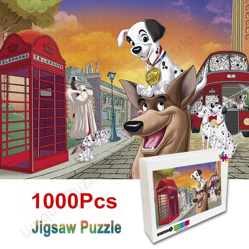 

Деревянный пазл Disney «101 далматинец» для взрослых и детей: развивающая головоломка для снятия стресса, рождественский подарок