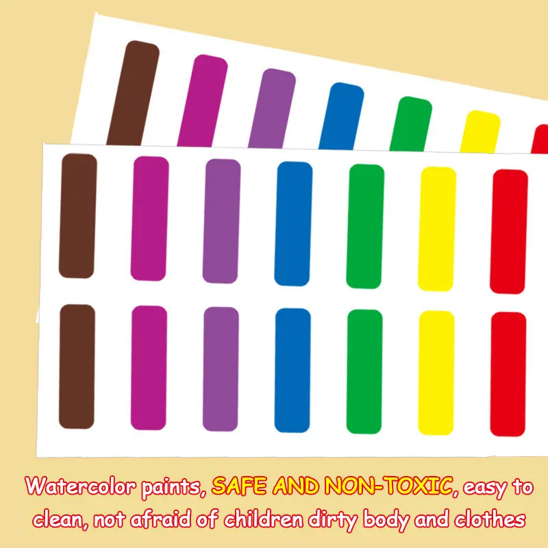 Livre de coloriage aquarelle Montessori pour enfants, avec planche à peinture et pinceaux intégrés, cadeau d'art éducatif et créatif pour enfants