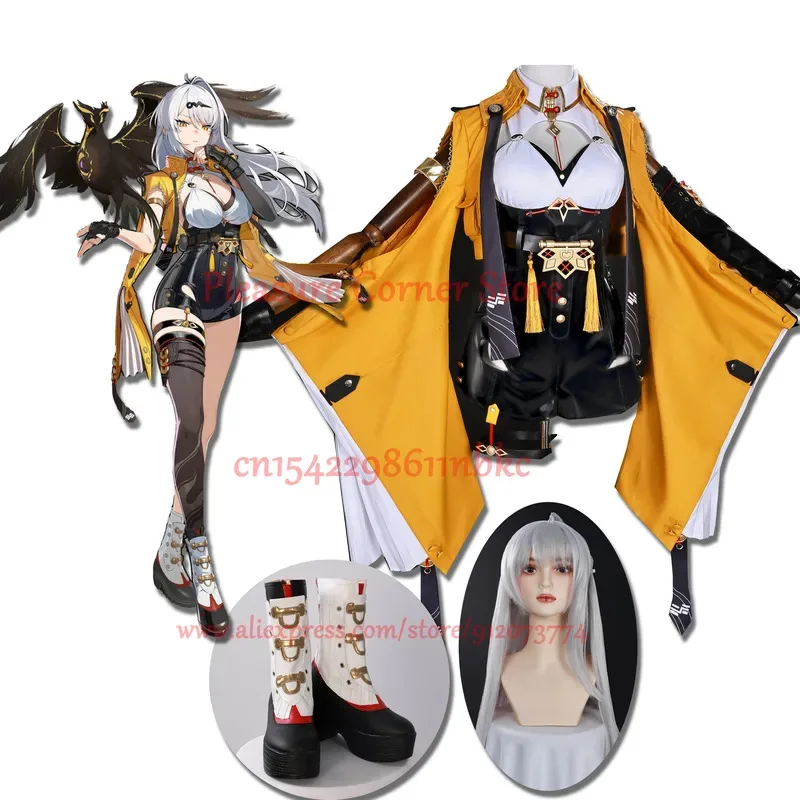 DY20IN 재고 있음 게임 젠레스 존 제로 이슈안 코스프레 의상 풀세트 의상 ZZZ 이슈안 코스프레 유니폼 가발 신발 소품25