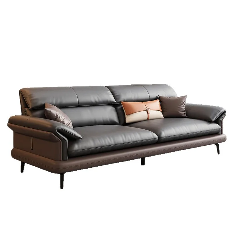 

Boss office sofa Italian light luxury high-end negotiation guest reception sofa coffee table combination set three people