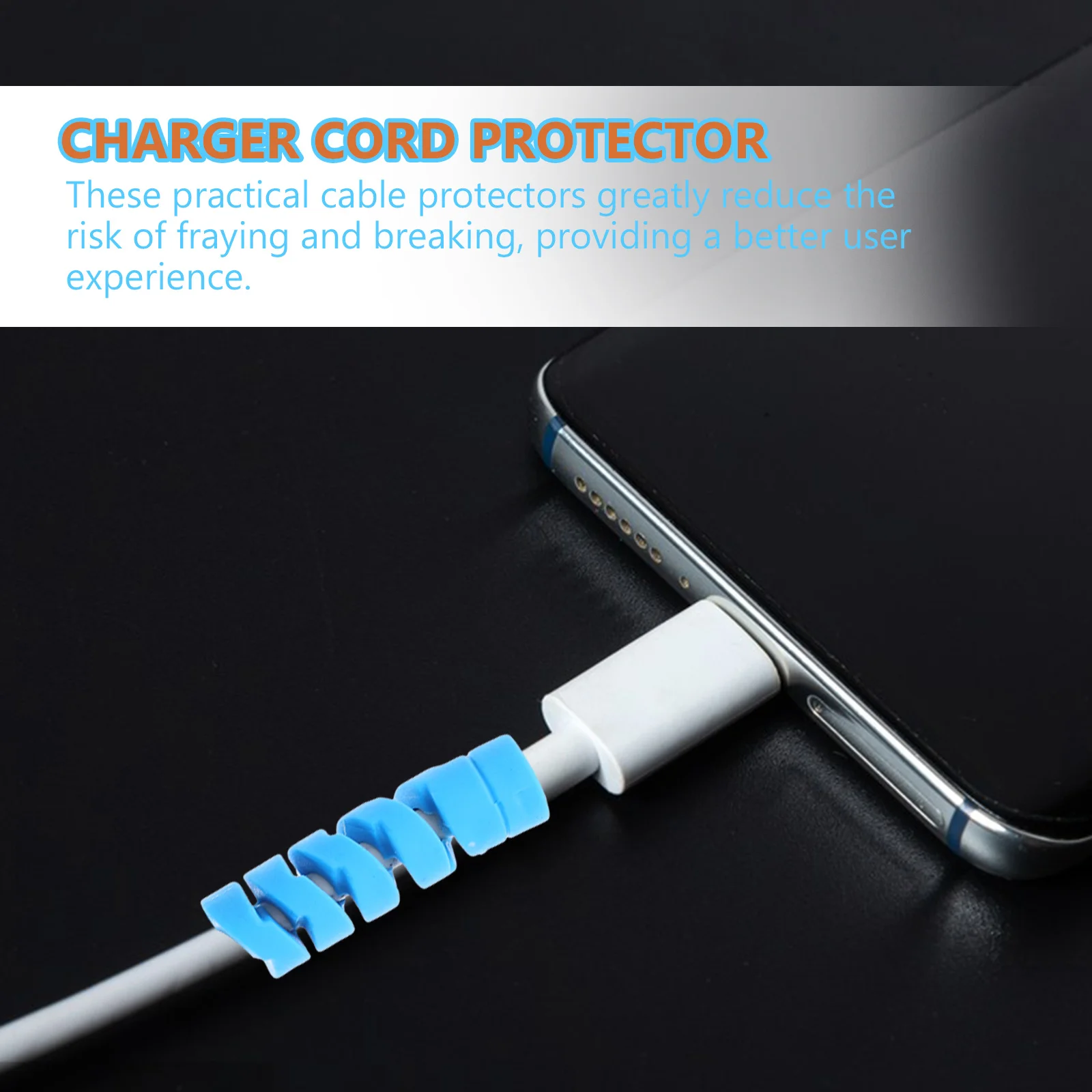 

30Pcs Flexible Silicone Cable Protector Cord Saver USB Data Cable Sleeve Wire Cover for Phone Charging Cord