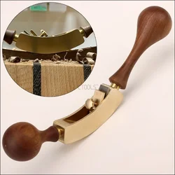 Circular Arc Planing Tools Arc Bottom Woodworking Planer Copper Hand Planer for Musical Instrument Making Carpentry Handmade DIY