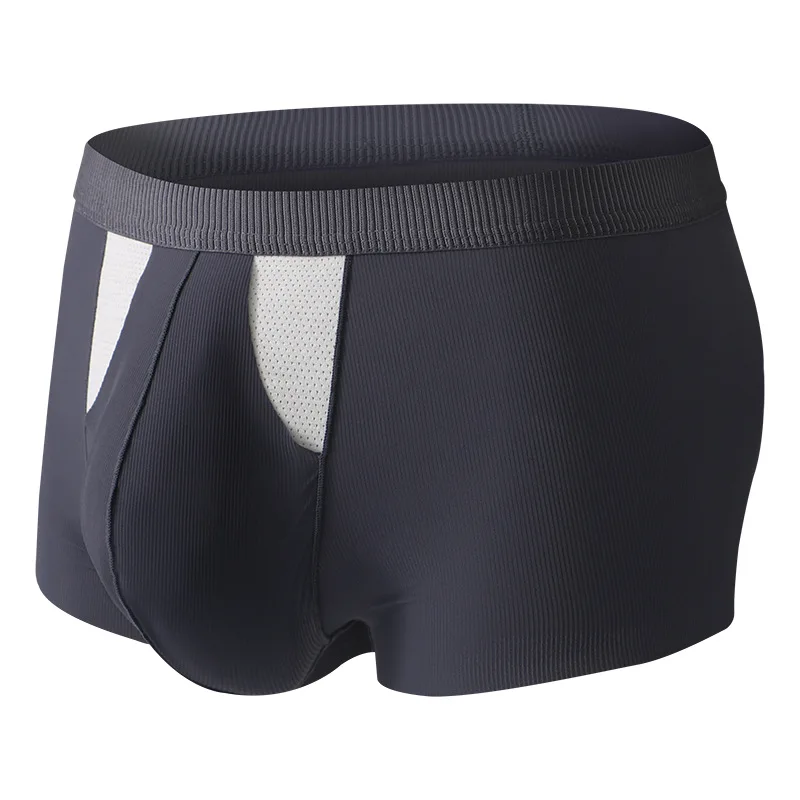 Men Trunks Double-Layer Pouch Separation Boxers Sexy Summer Quick-Drying Panties Lingerie Knickers Breathable Underpants Slip