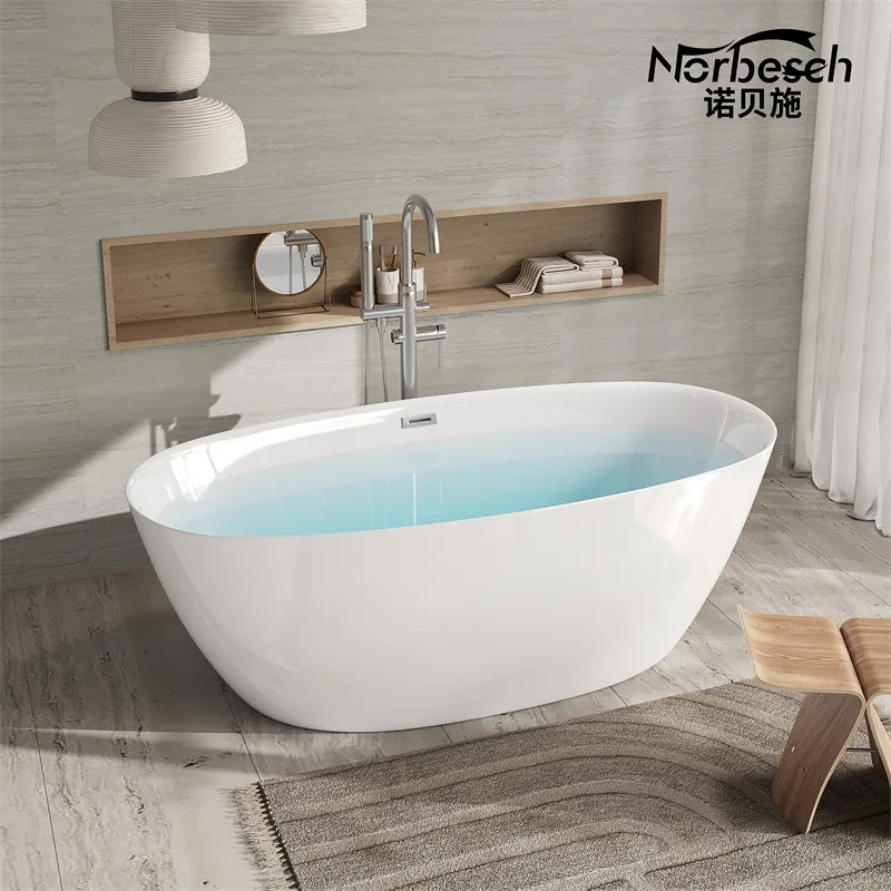 

Directly From The Manufacturer Thin Edged Freestanding Oval Acrylic Bathtub 1.2-1
