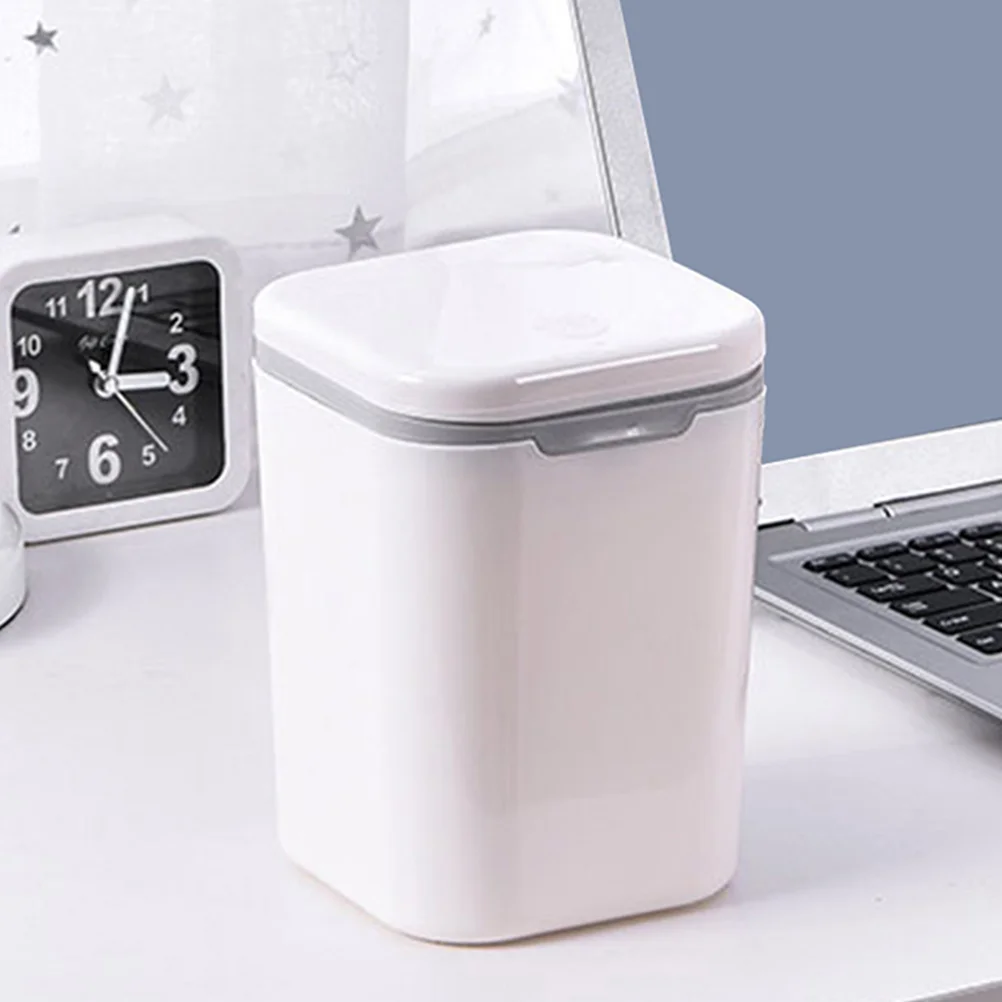 

2pcs Mini Trash Can Desktop Waste Bucket Small Garbage Container Detachable PP Material Compact Kitchen Table Office Use
