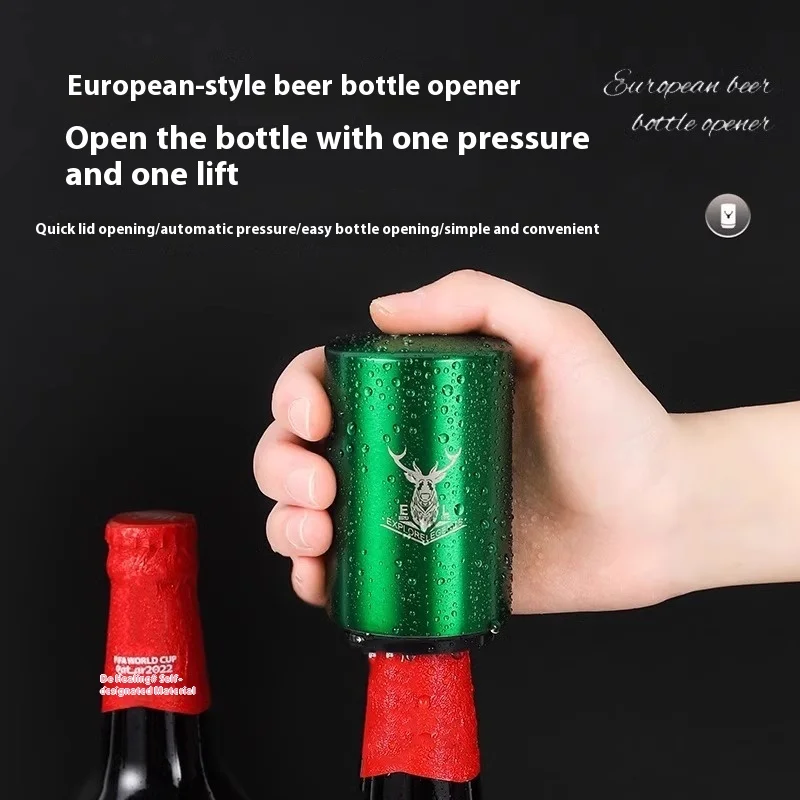 Stainless Steel Beer Bottle OpenerPress TypeKitchen UtensilsCreative Bottle CapsBeer OpenerBottle Opener