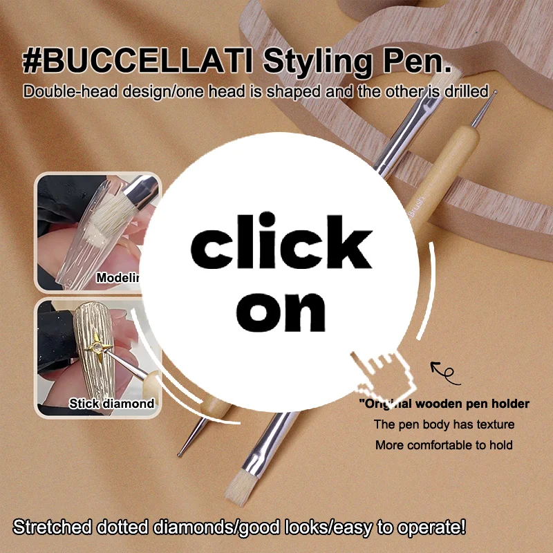 

Ручка для ногтей, деревянная ручка, перемешивающий лак для ногтей, рисуйте пять лепестков, цветок в горошек, двойная головка, ручка из нержавеющей стали