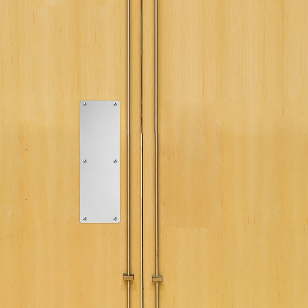 

2pcs Stainless Steel Door Push Plates Fireproof Anti-Scratch For Easy Cleaning Durable Protection Interior Exterior Doors