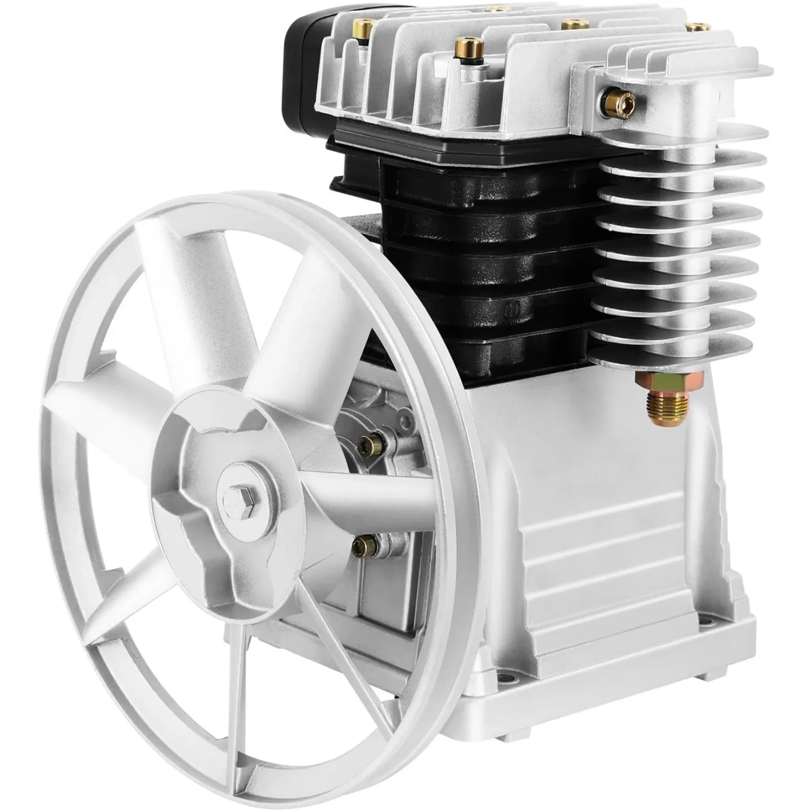 رأس مضخة ضاغط الهواء، محرك مضخة الضاغط الصناعي 3HP 2.2KW، رأس مضخات تزييت الرذاذ ذات الأسطوانة المزدوجة لمرحلة واحدة