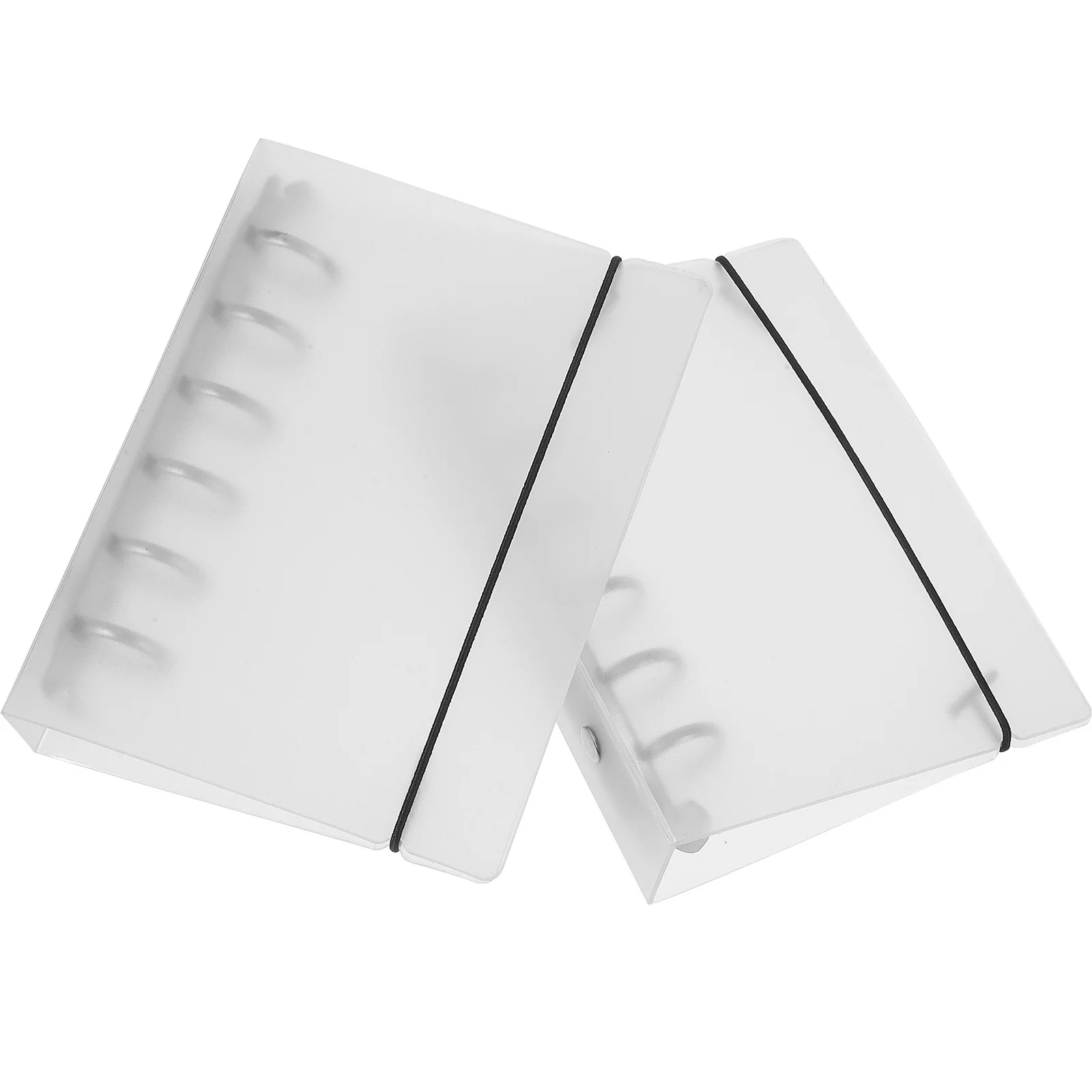 Classeur transparent A7, 2 pièces, couverture de planificateur mignonne, ceinture de reliure adhésive pour carnet de notes, Journal, papeterie Kawaii, fournitures scolaires et de bureau