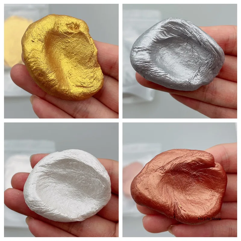 50g Ultralight Resin Mud Metallic Clay Gold Silver Slime DIY Doll Jewelry Headdress Accessories Armor Weapons Handmade