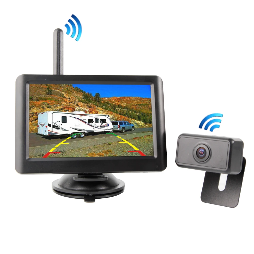 Hot Sale Rear View Install Split Screen Wireless Rv Reverse Camera