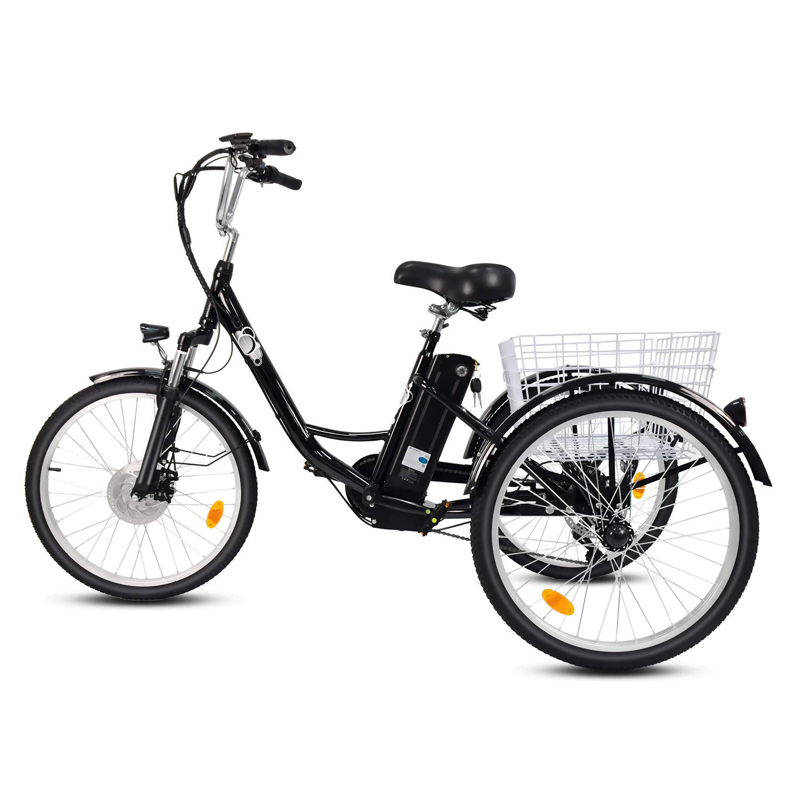 Bicicletta elettrica 6MSKS M300 con motore da 250W, batteria rimovibile 36V15Ah, autonomia di 31 miglia, triciclo elettrico per adulti, adatto per via