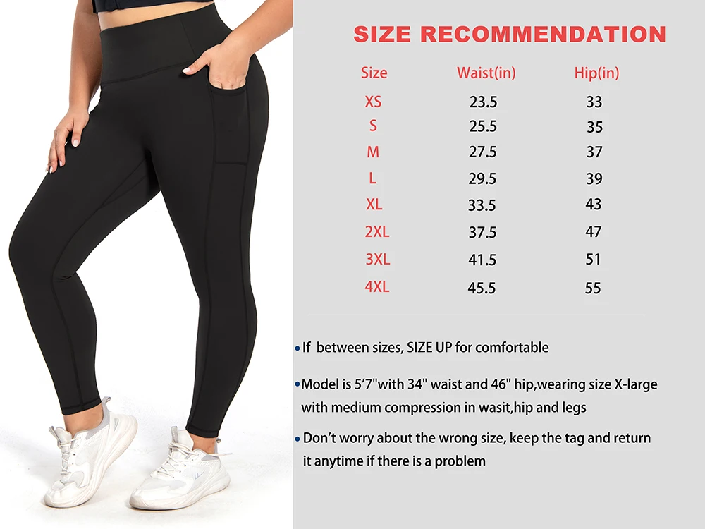 Nepoagym Tummy Control Yoga Leggings Pockets,No Front Seam Sports leggings,Hidden Scrunch,High Waisted 25 Inch 7/8 Plus Size image 5