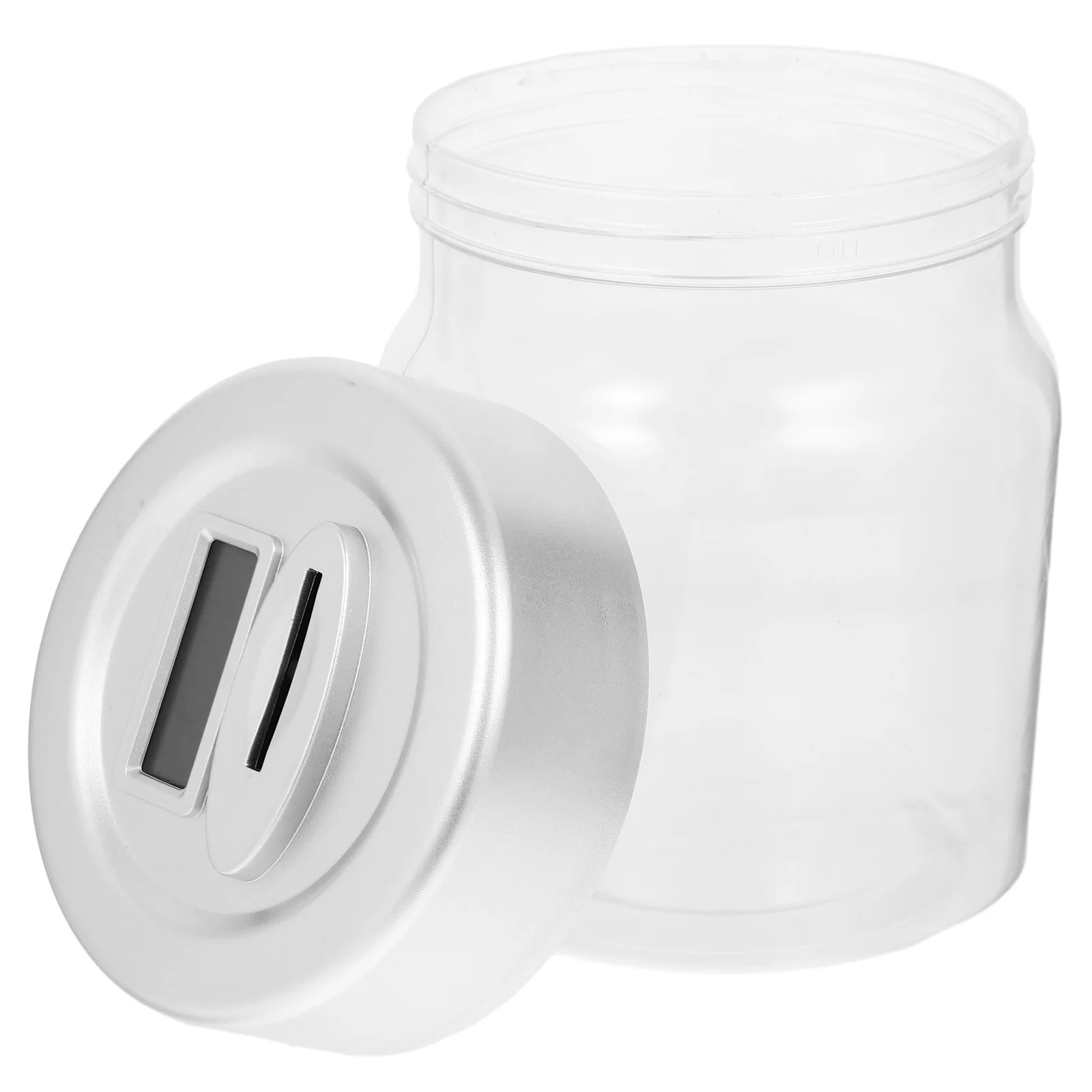 

Clear Piggy Bank For Adults Compact Desktop Coin Container Transparent Money Saving Jar Small Tabletop Bank Home Use