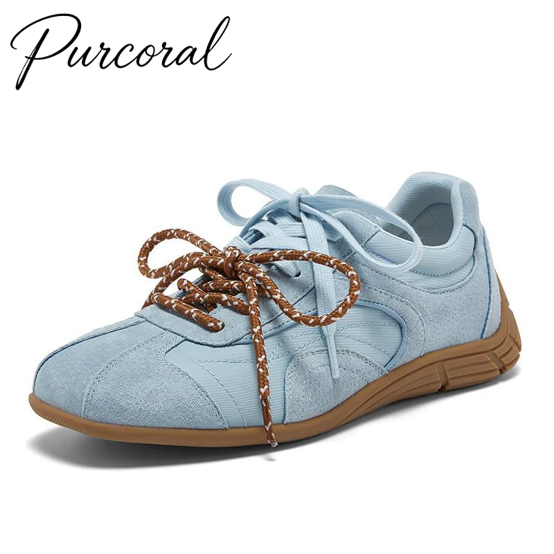 Zapatillas Retro de Mujer 2026, Zapatillas Deportivas Casuales de Ante con Doble Cordón, Suela Plana de Goma, Calzado Deportivo Vintage de Calle para Mujer