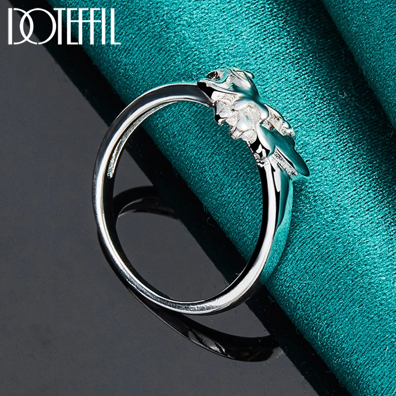 DOTEFFIL 925 Sterling Silver Chicken Ring For Women Man Wedding Engagement Party Fashion Charm Jewelry