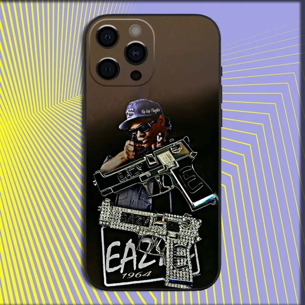 Rapper E-Eazy E Phone Case For iPhone 16,15,14,13,12,11,Pro,X,XS,Max,XR,Plus,Mini Soft Black Cover