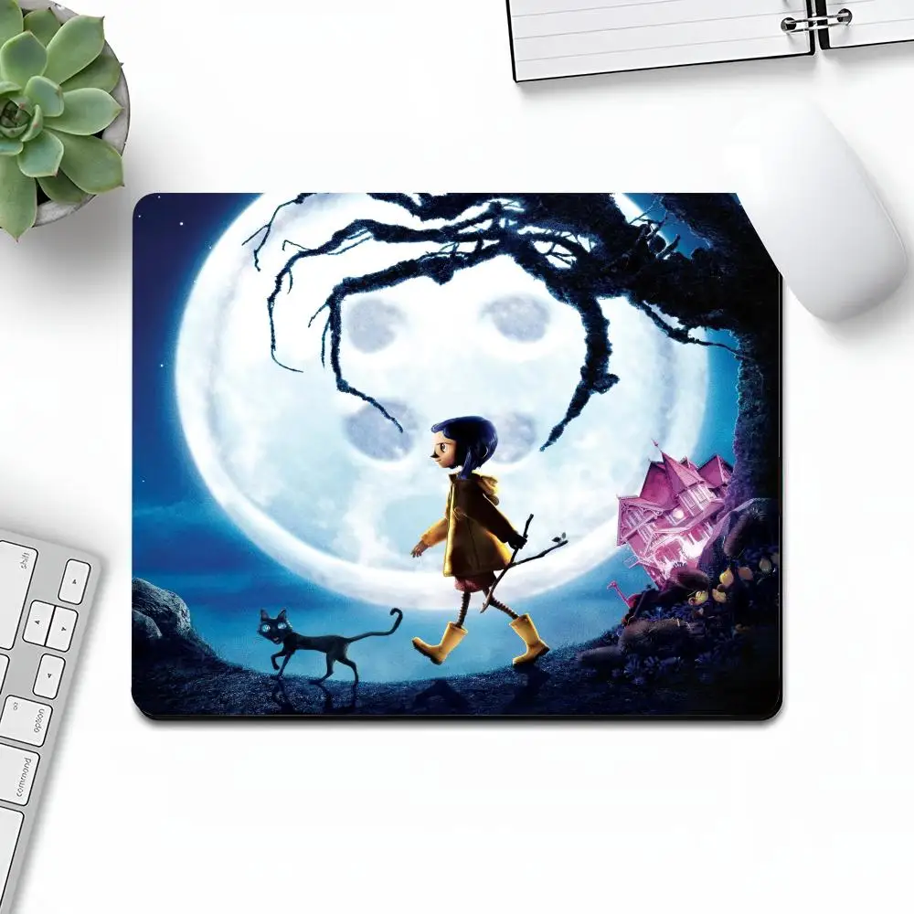 Anime C-Coraline Mouse Pad Art Gaming Gamer Small Rubber Locking Edge Large Computer MousePad retail Laptop Desk Pad