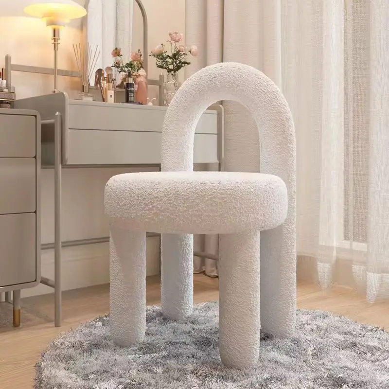 Cute Stylish Vanity Chair, Luxury Makeup Stool, Elegant Dressing Seat Perfect for Girls' Bedroom Decoration - view 4