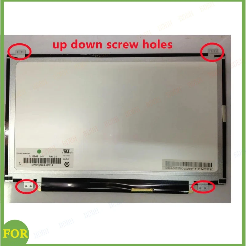 Tela de matriz lcd de 11.6 polegadas e 40 pinos BDBH B116XW03 V.2 N116BGE-L41 N116BGE-L42 para Acer ASPIRE ONE 722-0473 AO722 756 V5-171 v5-131