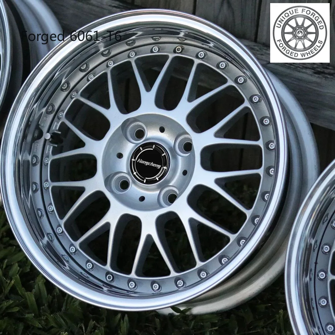 

New model of 26 15" 16" 17" 18" Inch Forged Alloy 4 Hole Car Wheels 4x108 4x114.3 4x100 2 Pieces Forged Wheels for Racing Car Mi