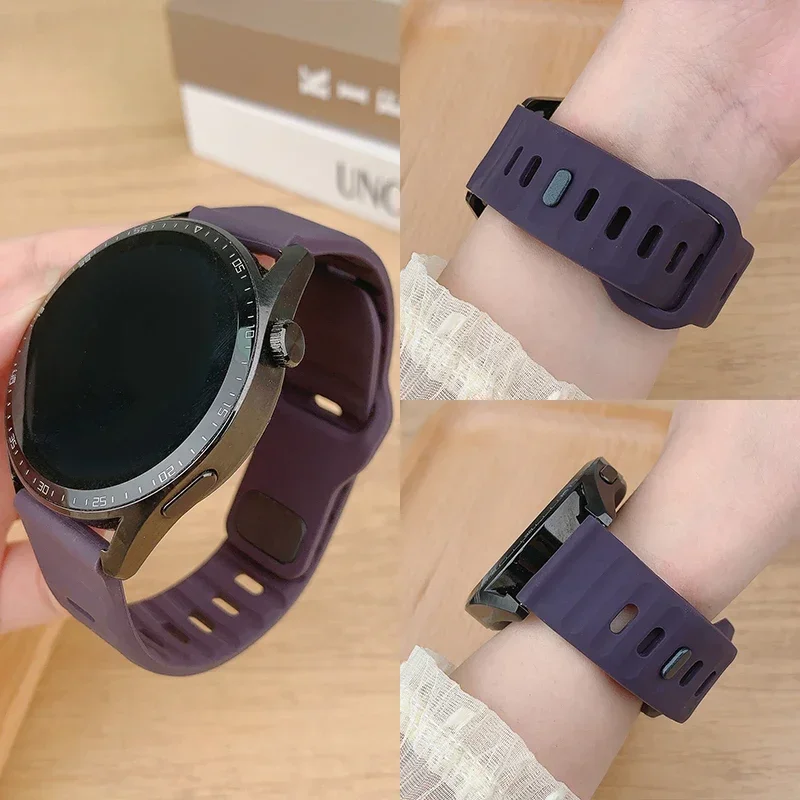 

Поп 20 мм 22 мм силиконовый ремешок для Samsung Galaxy Watch 7/6/5/4 44 мм 40 мм 6/4Classic 43 мм 47 мм браслет для Huawei Watch GT5