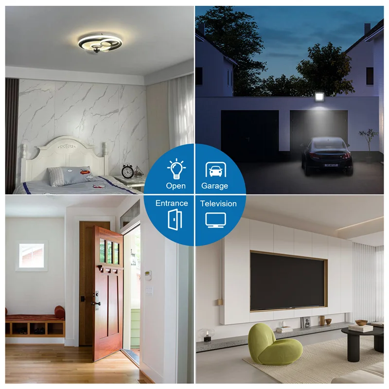 N05R 4CH Zigbee Smart Light Switch Module AC 85-250V RF433 Receive 10A Relays Work With Alexa Assistant,Tuya Smart Life