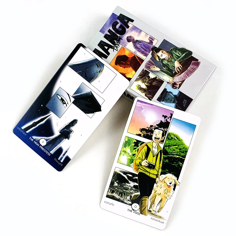 New Manga Tarot Cards A 78 Pcs Deck Ideal For Travel, Divination,Meditation & Spiritual Practices Card Game,Collect Hobby Cards