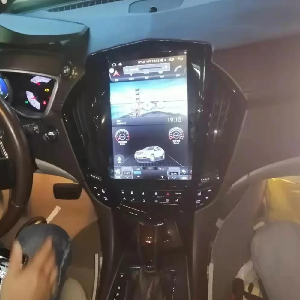 12.1 "راديو تلقائي Carplay أندرويد 14 لكاديلاك SRX 2008-2012 سيارة لتحديد المواقع والملاحة رئيس وحدة مشغل وسائط متعددة راديو السيارة ستيريو