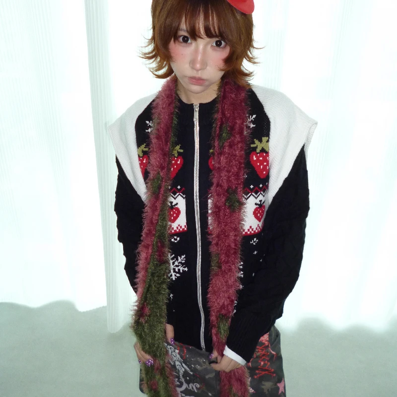 شتاء جديد لطيف الجاكار سستة فضفاضة سميكة الدافئة المرأة سترة الأصلي الرجعية تصميم تنوعا التخسيس سترة معطف السيدات #3