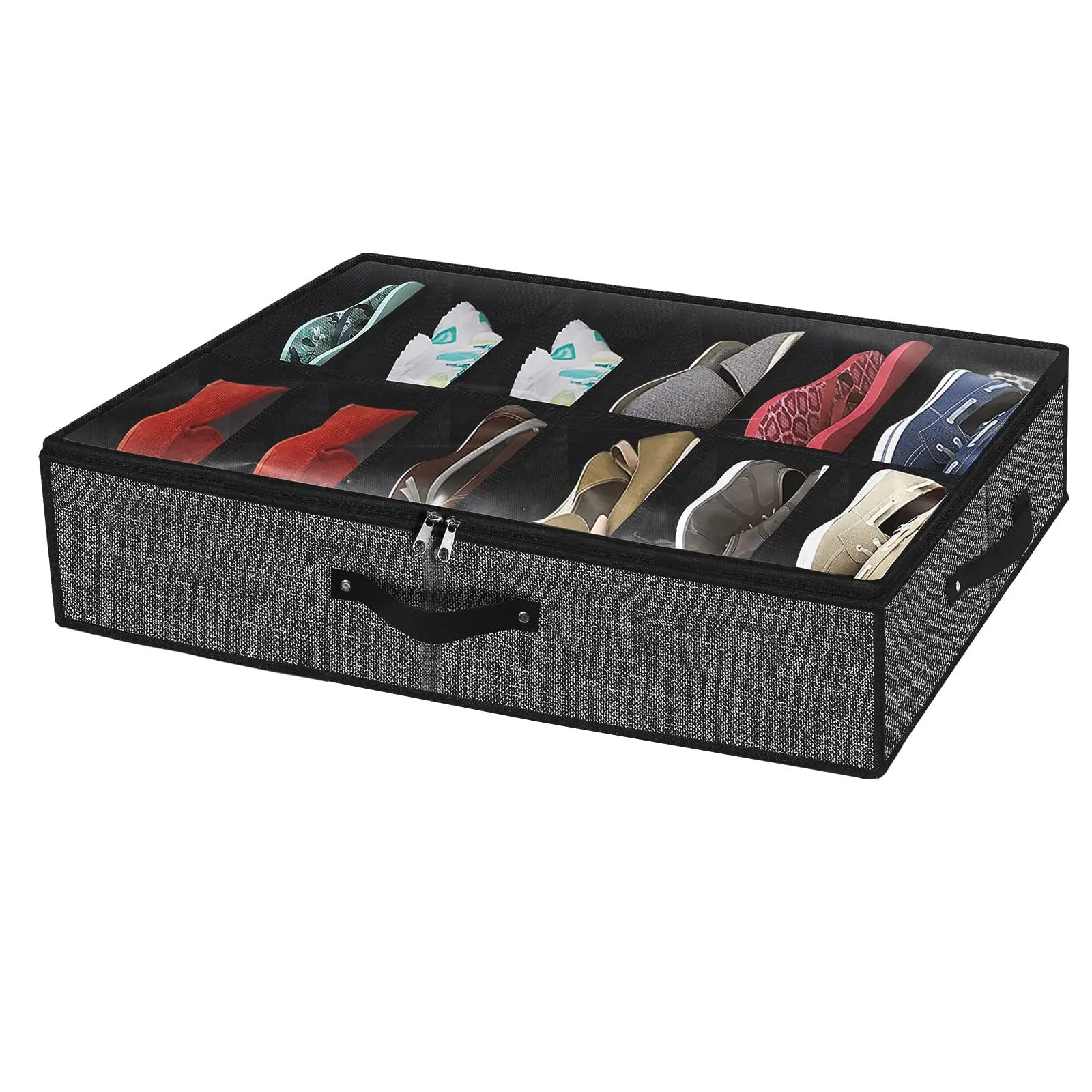 Dust-proof Storage Box, Covered Visual Finishing, Bed Bottom Storage, Foldable Shoe Display Box