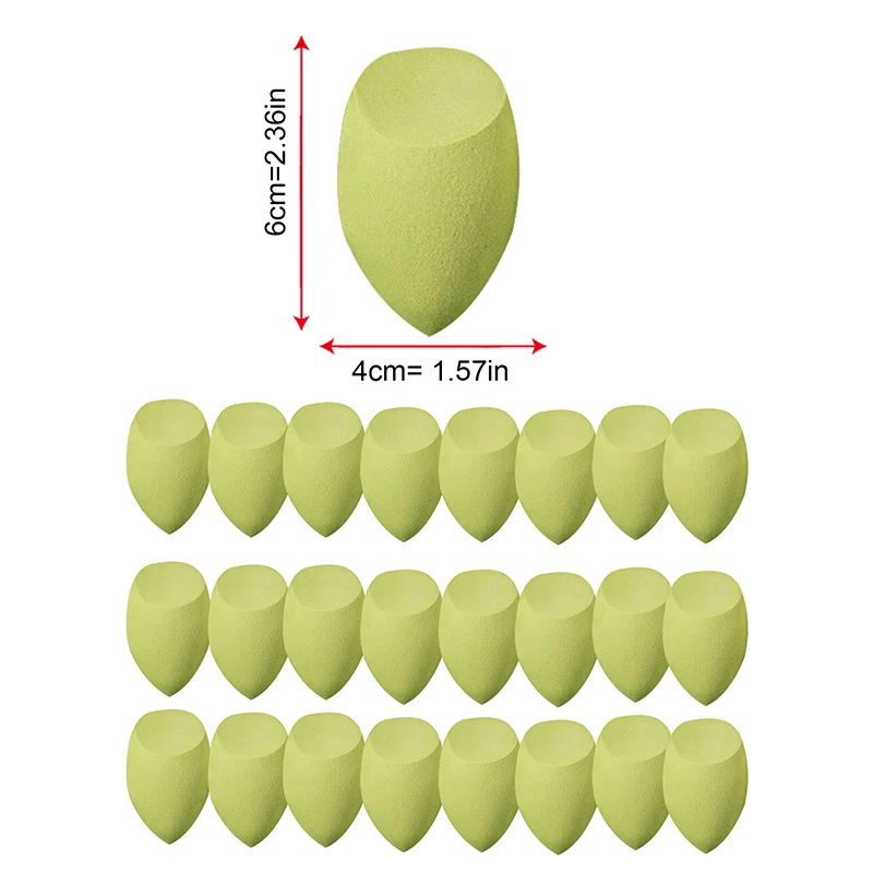 24pcs Powder Blending Makeup Sponge Beauty Egg Set For Liquid Cream And Powder, Multicolor Without Latex Suitable For All