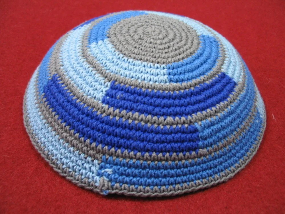 16/17CM HIGH QUALITY HANDMADE KNITTED YARMULKE KIPPAH