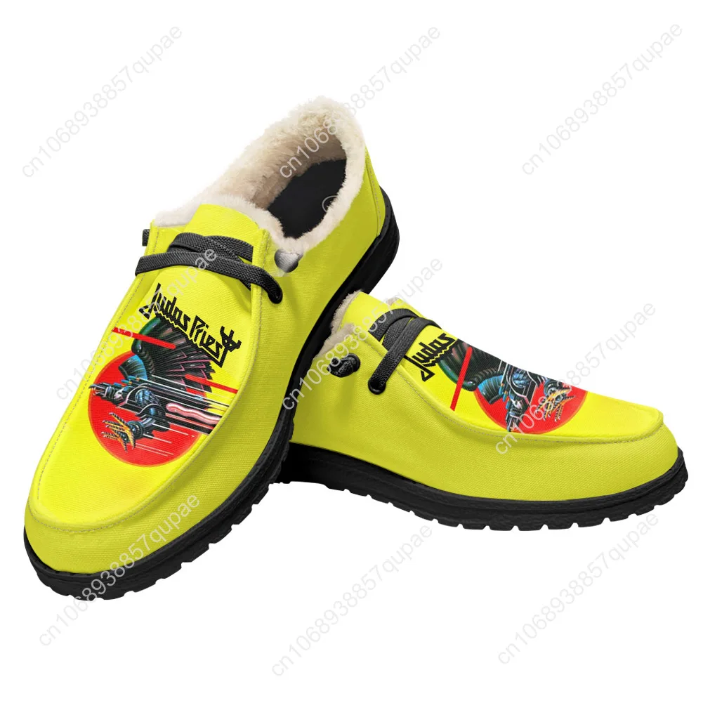 

Judas Priest Plush Casual Shoes Flat Shoe Heavy Metal Rock Band Men Woman Casual Footwear Made Shoe