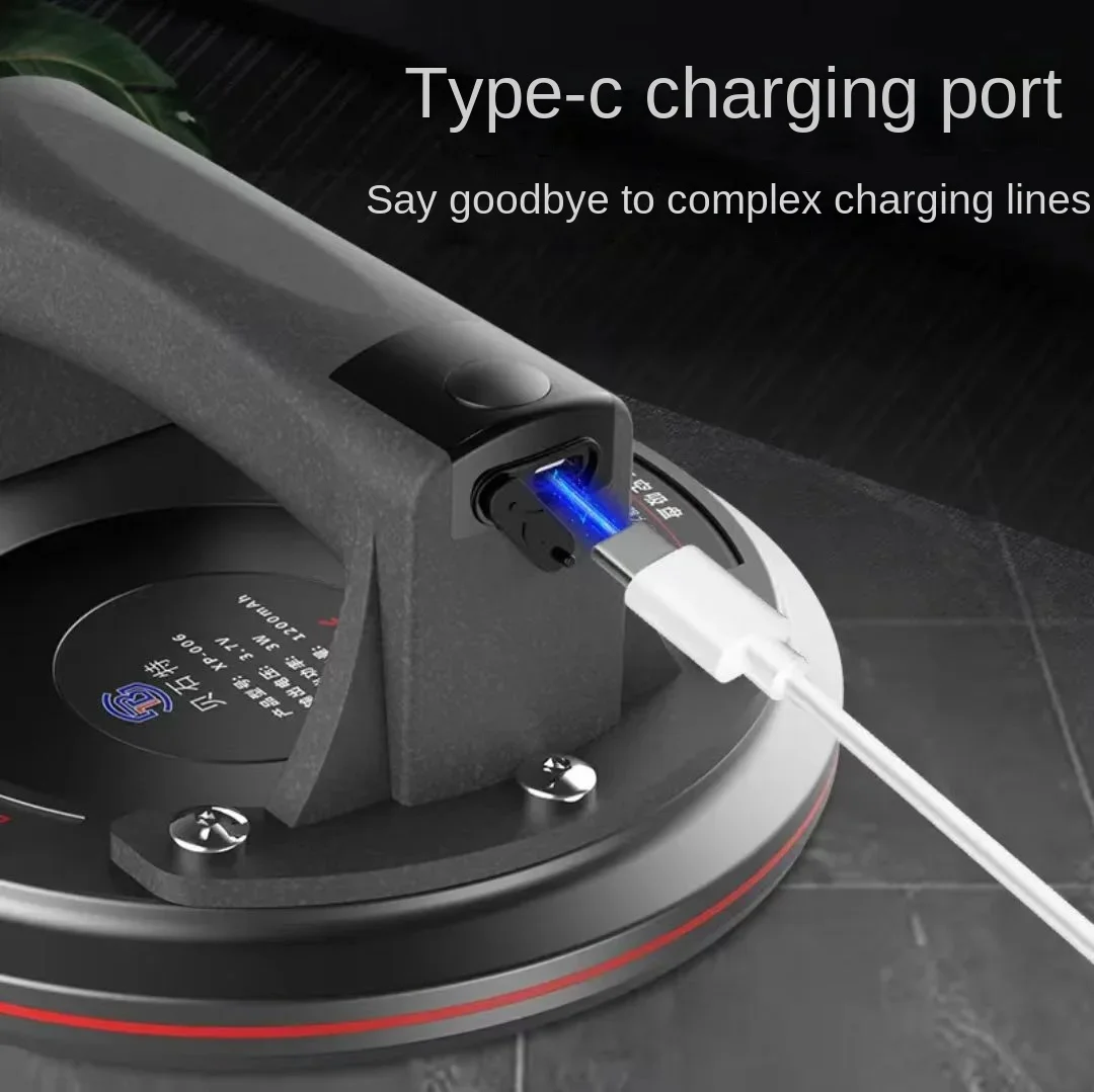 رافعة زجاجية محمولة للخدمة الشاقة ، كوب شفط كهربائي بالتفريغ ، بلاط جرانيت متحرك ، سطح خشن ، سعة حمولة #4