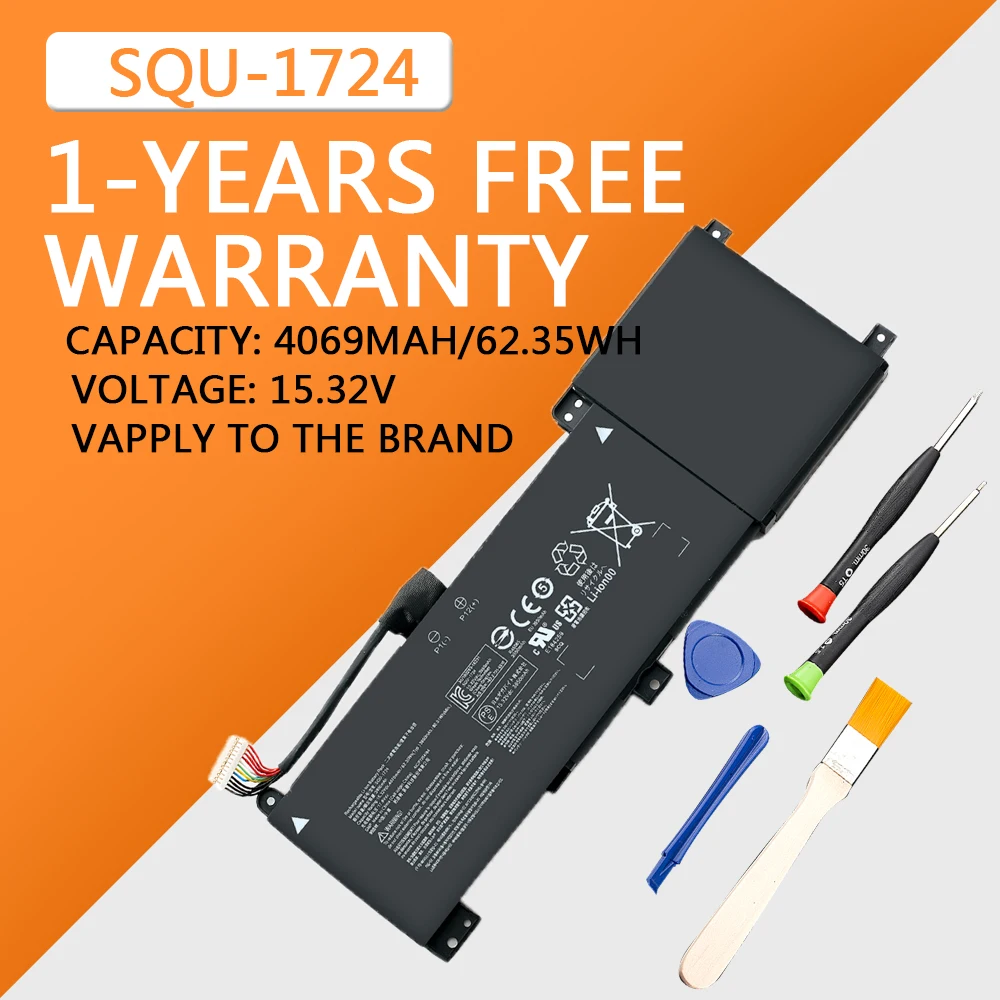 SQU-1723แบตเตอรี่แล็ปท็อป1724 1904 1905สำหรับ15-X9กิกะไบต์ () 15-SA 15-WA 15-XA 15-W9สำหรับ thunderbot 911 Quanta Pro