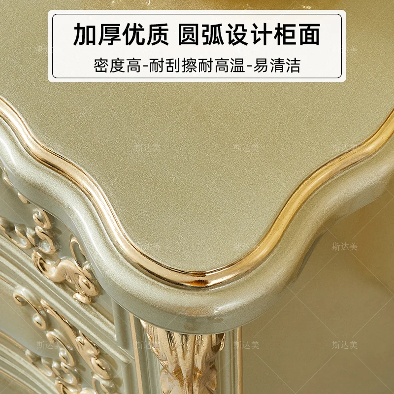 Three four five chest cabinet luxury bedroom bedside multi-layer drawer large capacity storage cabinet