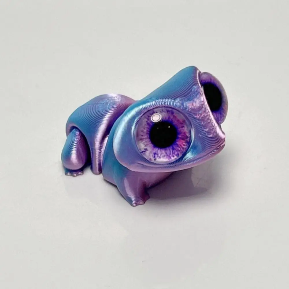 Cute Big Eyes 3D Printed Frogs Ornament Cartoon Handicraft 3D Printed Frog Model Figurine Realistic 3D Printed Frog Children