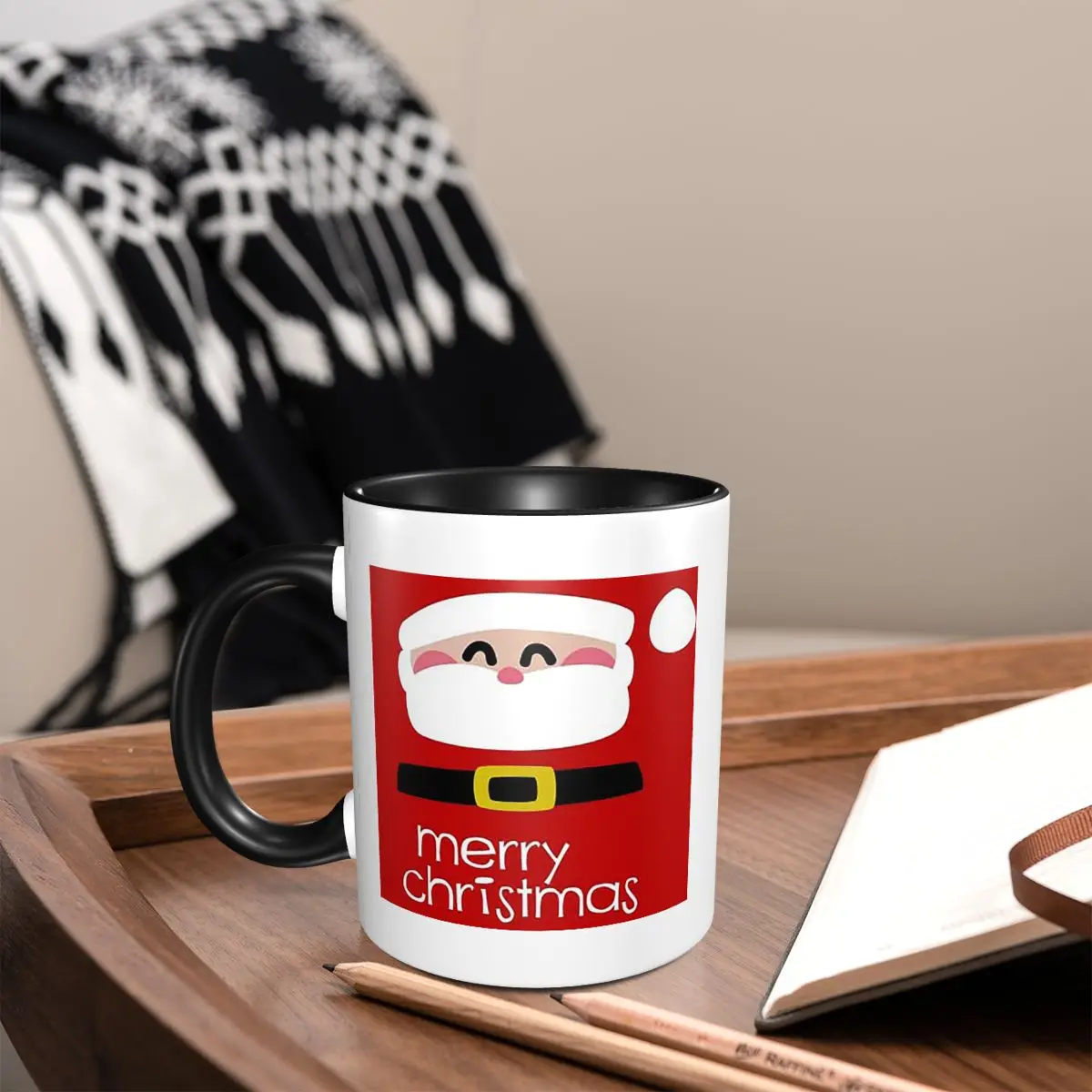 

Merry Christmas Santa Claus Mug Funny Ceramic Coffee Cups Tea Mugs Milk Cup Drinkware Gift for Friends